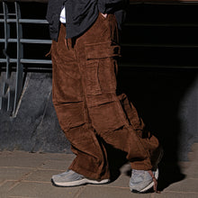 Load image into Gallery viewer, Retro Thickened Corduroy Pocket Pants