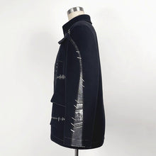 Load image into Gallery viewer, Wool Lapel Contrast Panel Jacket