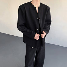 Load image into Gallery viewer, Metal Button V-neck Short Suit Jacket