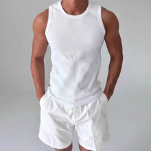 Load image into Gallery viewer, Heavyweight Ribbed Knit Tank Top Slim Fit Workout Gym Shirt