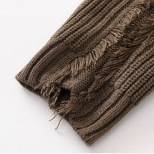 Load image into Gallery viewer, Raw Edge Star Pattern Cardigan Sweater