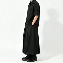 Load image into Gallery viewer, Japanese High Waist Asymmetric Cropped Wide Leg Skirt-pants