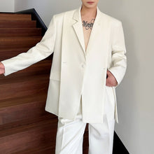 Load image into Gallery viewer, Loose Slit Suit Jacket Straight Casual Trousers Two-piece Suit