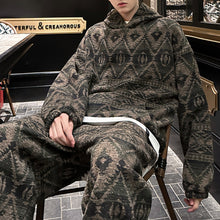 Load image into Gallery viewer, Jacquard Hooded Sweatshirt Casual Sports Sweatpants Two-piece Set