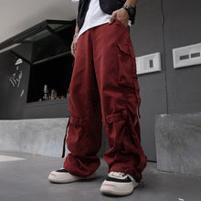 Load image into Gallery viewer, Ribbon Functional Wide-leg Loose Trousers