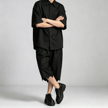 Load image into Gallery viewer, Unisex Loose-Fit Irregular-Hem Shorts