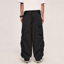 Load image into Gallery viewer, Fine Check Loose Workwear Wide-leg Pants