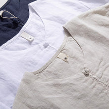 Load image into Gallery viewer, Button Loose Casual Round Neck T-shirt