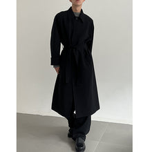 Load image into Gallery viewer, Single Breasted Lapel Long Trench Coat
