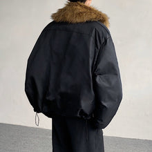 Load image into Gallery viewer, American Retro Detachable Scarf Cotton Jacket