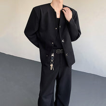 Load image into Gallery viewer, Metal Button V-neck Short Suit Jacket