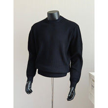 Load image into Gallery viewer, Striped Crew Neck Textured Knit Sweater