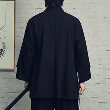 Load image into Gallery viewer, Dark Fake Two Piece Slanted Placket Cardigan