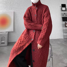Load image into Gallery viewer, Retro Twist Loose Over-the-knee Windbreaker Jacket