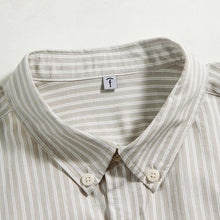 Load image into Gallery viewer, Japanese Striped Loose-fitting Long-sleeved Shirt