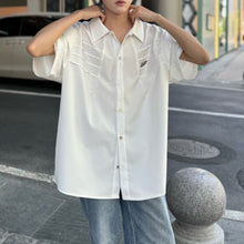 Load image into Gallery viewer, Pleated Casual Short-sleeved Shirt