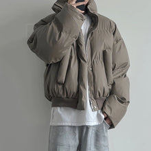 Load image into Gallery viewer, Winter Solid Stand Collar Thickened Pu Leather Cotton Jacket