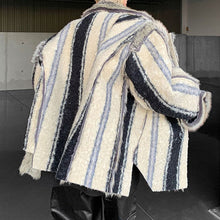 Load image into Gallery viewer, Striped Eco-friendly Fur Double-sided Plush Jacket