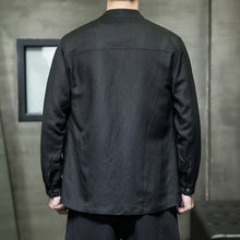 Load image into Gallery viewer, Cotton and Linen Stand Collar Shirt