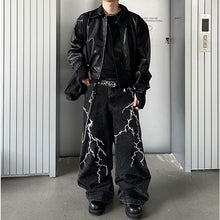 Load image into Gallery viewer, Embroidered Loose Straight-leg Jeans