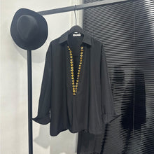 Load image into Gallery viewer, Deep V-neck Loose-fitting Sequin Shirt