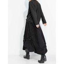 Load image into Gallery viewer, Women's Elastic-waist Rivet Detail Asymmetrical Hem Balloon Skirt
