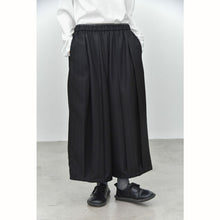Load image into Gallery viewer, Women's Shadow Pinstripe Pleated Elastic-waist Fluid Draped Loose Wide-leg Pants