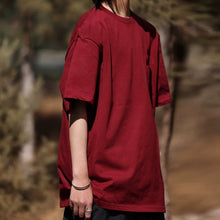 Load image into Gallery viewer, 320g Japanese style Solid Color Loose Casual T-shirt