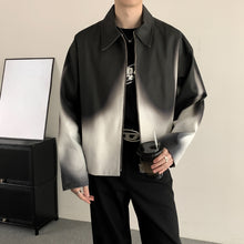 Load image into Gallery viewer, Black and White Flame Loose Silhouette Short Jacket