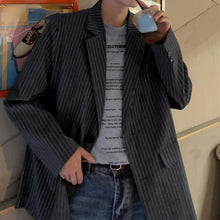 Load image into Gallery viewer, Striped Lapel Collar Blazer