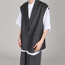 Load image into Gallery viewer, Casual Thin Sleeveless Suit Jacket Draped Loose Pants Two-piece Set