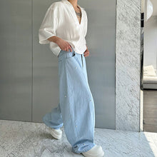 Load image into Gallery viewer, Satin Cropped V-neck Casual Shirt