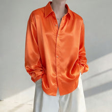 Load image into Gallery viewer, Shiny Satin Shirt Stage Performance Shirt