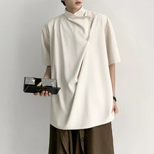 Load image into Gallery viewer, Irregular Buttoned Turtleneck Shirt