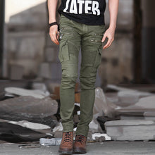 Load image into Gallery viewer, Street Multi-pocket Zipper Pleated Elastic Slim-fit Pants