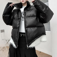 Load image into Gallery viewer, Hem Stitching Sweater Thick Down Jacket