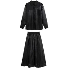 Load image into Gallery viewer, Retro Mesh Cardigan Casual Two-piece Set