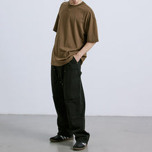 Load image into Gallery viewer, Relaxed Studded Cargo Jeans with Large Pockets