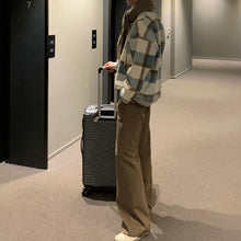 Load image into Gallery viewer, Casual Round Neck Color Block Plaid Loose Sweatshirt