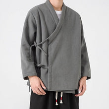 Load image into Gallery viewer, Thickened Diagonal-front Loose-fitting Belted Jacket