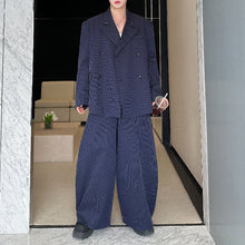 Load image into Gallery viewer, Striped Suit Jacket Loose Wide-leg Pants Suit Two-piece Suit