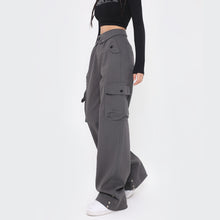 Load image into Gallery viewer, Waist Lapel Side Pockets Buttons Trousers