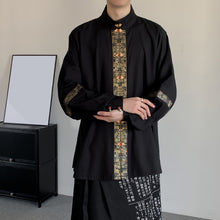 Load image into Gallery viewer, Loose Retro Patchwork Pattern Disc Button Lapel Shirt