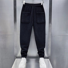 Load image into Gallery viewer, Mid-rise Loose-fitting Corduroy Track Pants