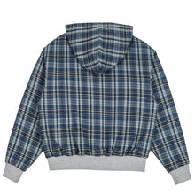 Load image into Gallery viewer, Reversible Cropped Boxy Plaid Lined Zip Up Hoodie