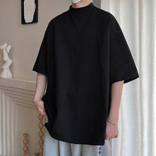 Load image into Gallery viewer, Cotton Half Turtleneck Short-sleeved T-shirt