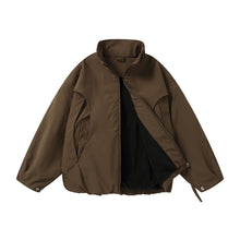 Load image into Gallery viewer, Retro Loose-fitting Thick Stand-up Collar Jacket