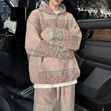 Load image into Gallery viewer, Jacquard Hooded Sweatshirt Casual Sports Sweatpants Two-piece Set