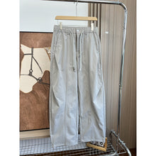 Load image into Gallery viewer, Elastic Drawstring Waist Loose Wide-leg Straight Cargo Pants