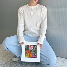 Load image into Gallery viewer, Cotton Half-open Collar Three-button Bottoming Shirt